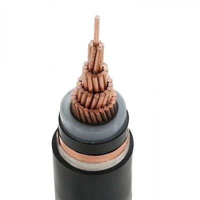 สายไฟแรงดันปานกลาง 8.7 / 15KV แกนเดี่ยว 300 มม. ตัวนำทองแดงหุ้มฉนวน PVC XLPE